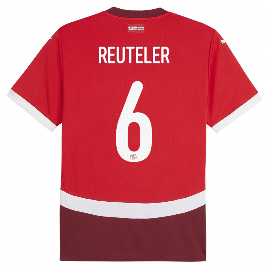 Kids Football Switzerland Geraldine Reuteler #6 Red Home Jersey 24-26 T-Shirt Za