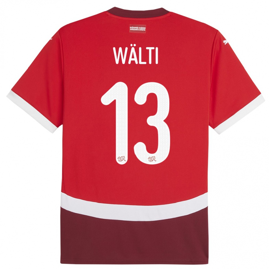 Kids Football Switzerland Lia Walti #13 Red Home Jersey 24-26 T-Shirt Za