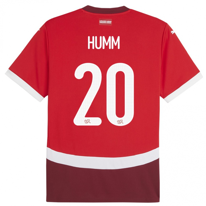 Kids Football Switzerland Fabienne Humm #20 Red Home Jersey 24-26 T-Shirt Za