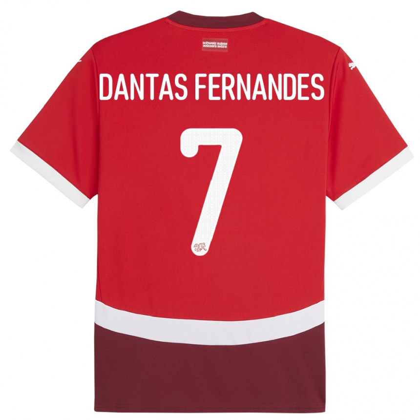 Kids Football Switzerland Ronaldo Dantas Fernandes #7 Red Home Jersey 24-26 T-Shirt Za