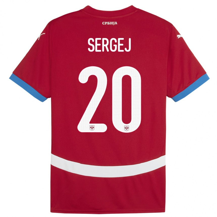 Kids Football Serbia Sergej Milinkovic-Savic #20 Red Home Jersey 24-26 T-Shirt Za