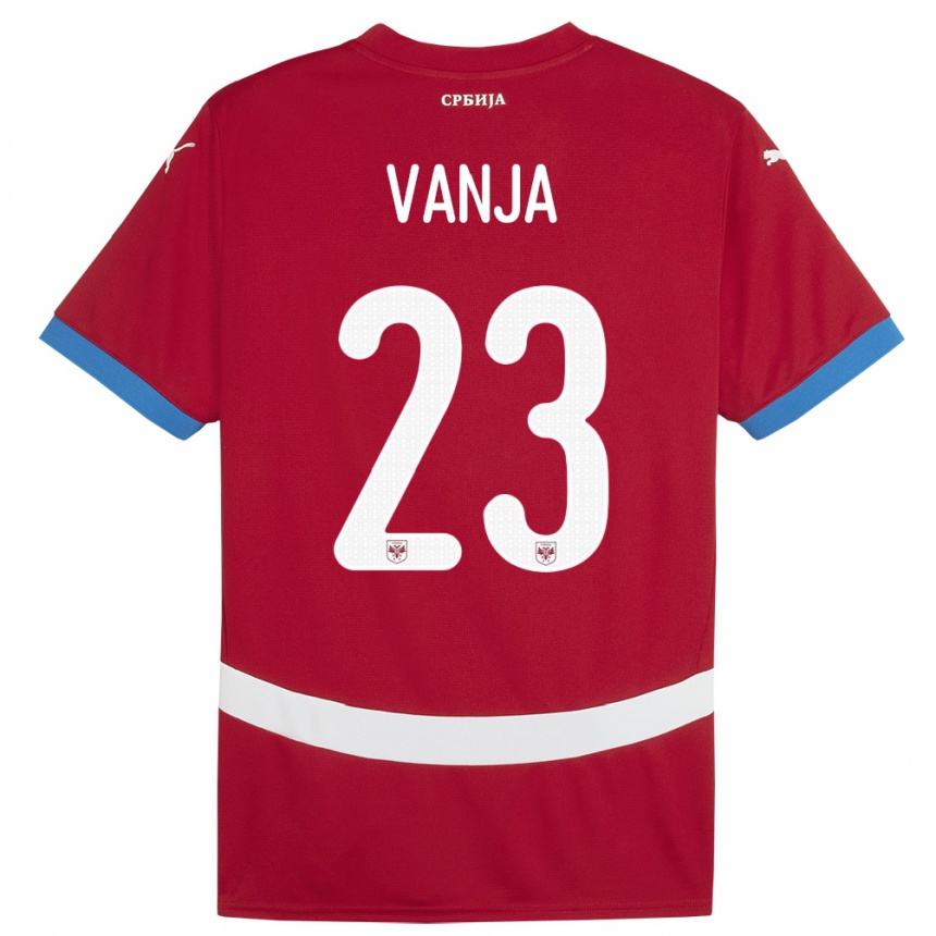 Kids Football Serbia Vanja Milinkovic-Savic #23 Red Home Jersey 24-26 T-Shirt Za