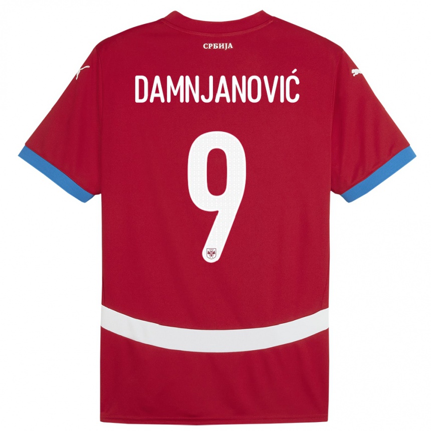 Kids Football Serbia Jovana Damnjanovic #9 Red Home Jersey 24-26 T-Shirt Za