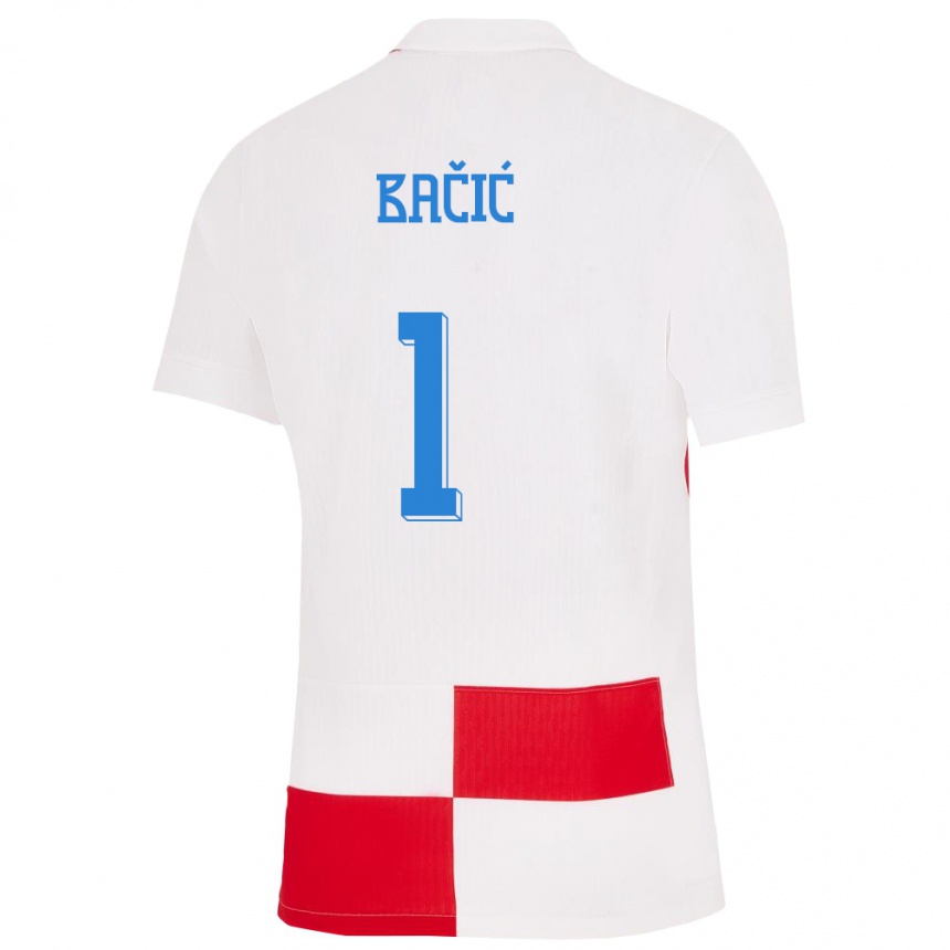 Kids Football Croatia Doris Bacic #1 White Red Home Jersey 24-26 T-Shirt Za