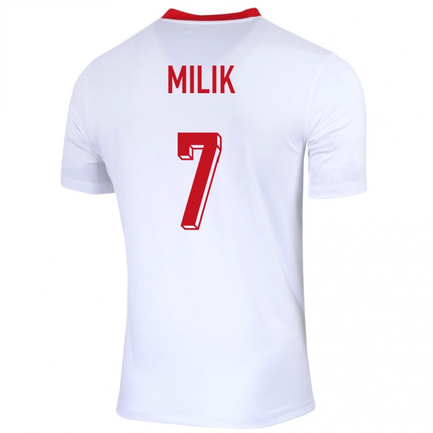 Kids Football Poland Arkadiusz Milik #7 White Home Jersey 24-26 T-Shirt Za