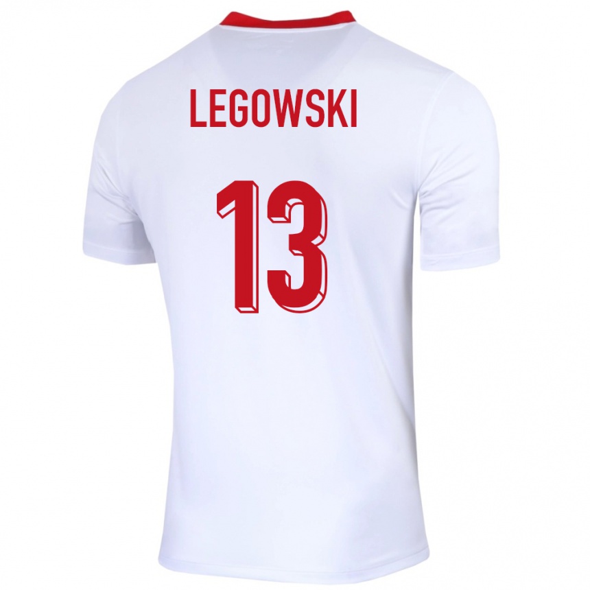 Kids Football Poland Mateusz Legowski #13 White Home Jersey 24-26 T-Shirt Za