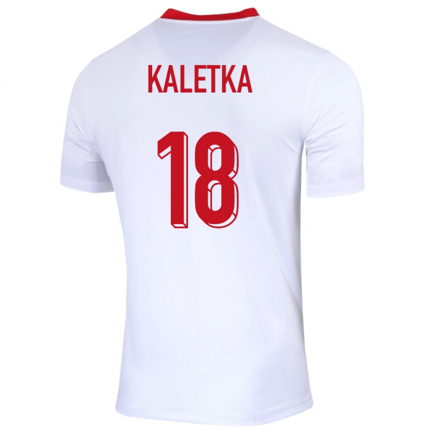 Kids Football Poland Nikol Kaletka #18 White Home Jersey 24-26 T-Shirt Za