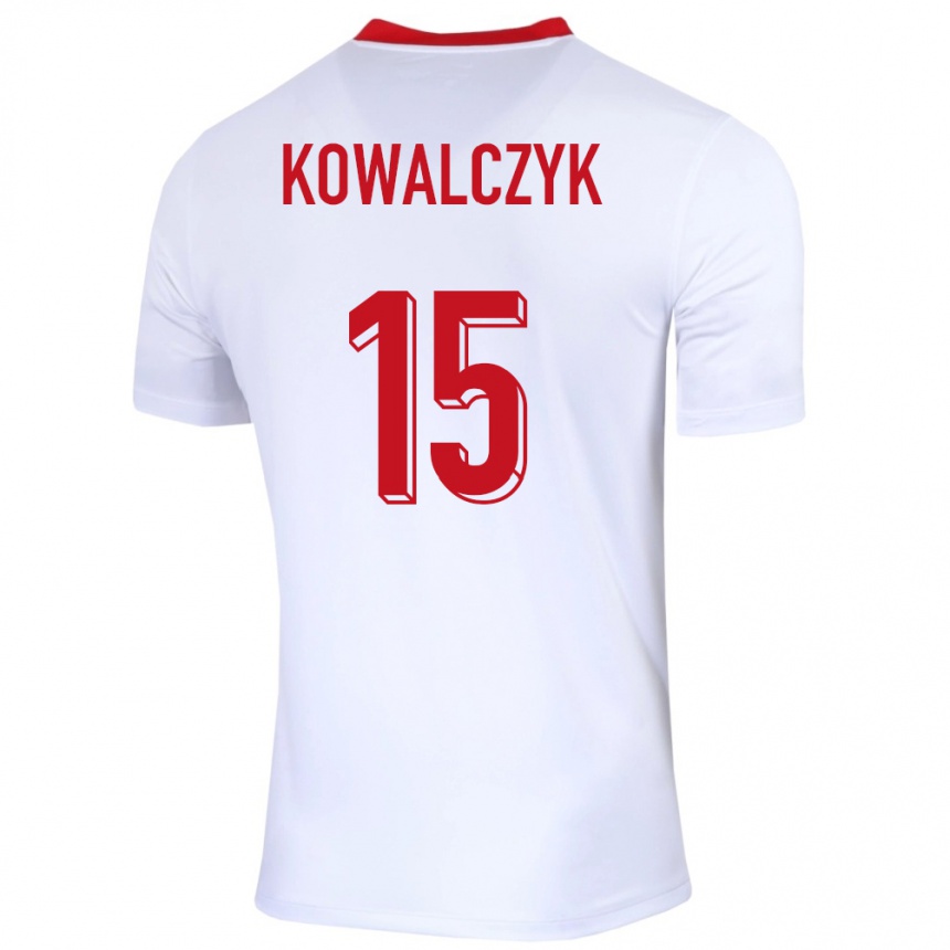 Kids Football Poland Mateusz Kowalczyk #15 White Home Jersey 24-26 T-Shirt Za