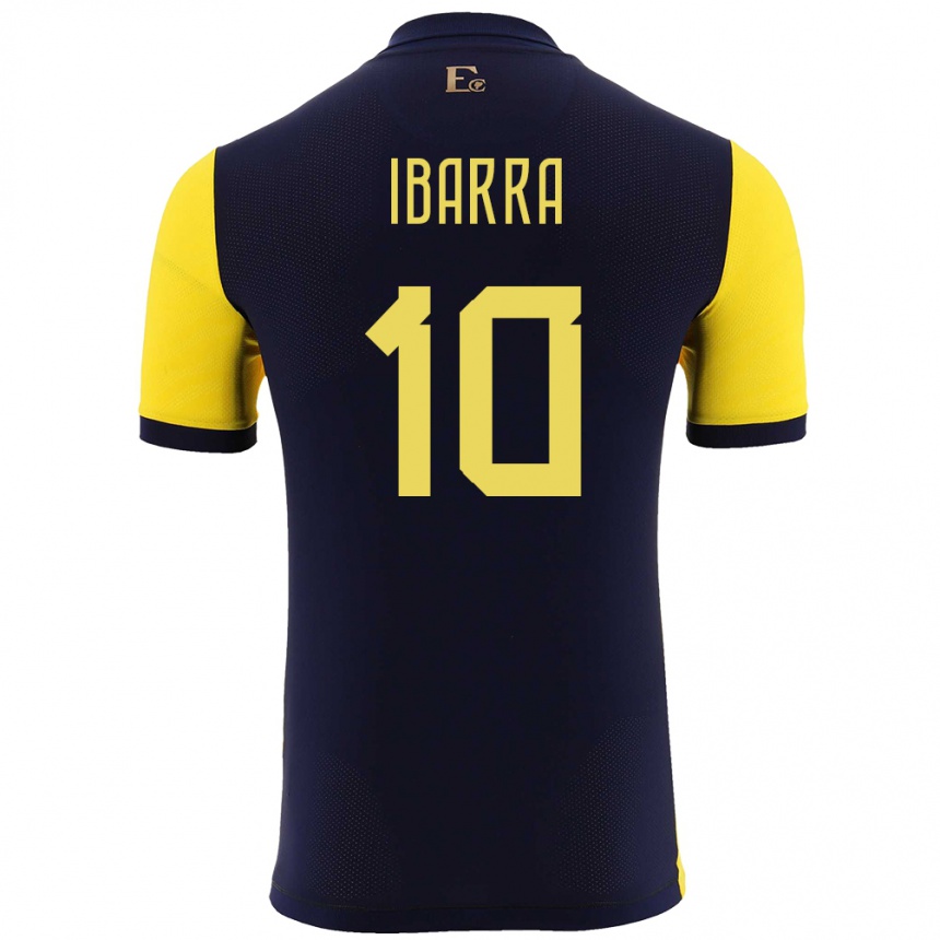 Kids Football Ecuador Romario Ibarra #10 Yellow Home Jersey 24-26 T-Shirt Za