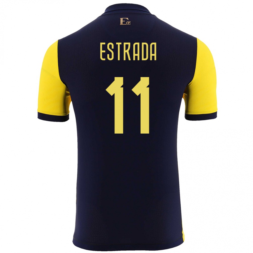 Kids Football Ecuador Michael Estrada #11 Yellow Home Jersey 24-26 T-Shirt Za