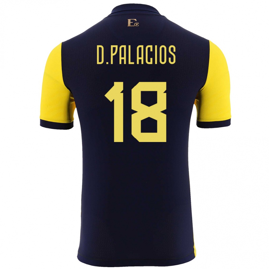 Kids Football Ecuador Diego Palacios #18 Yellow Home Jersey 24-26 T-Shirt Za