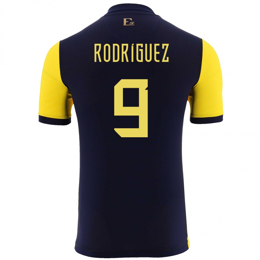 Kids Football Ecuador Ingrid Rodriguez #9 Yellow Home Jersey 24-26 T-Shirt Za