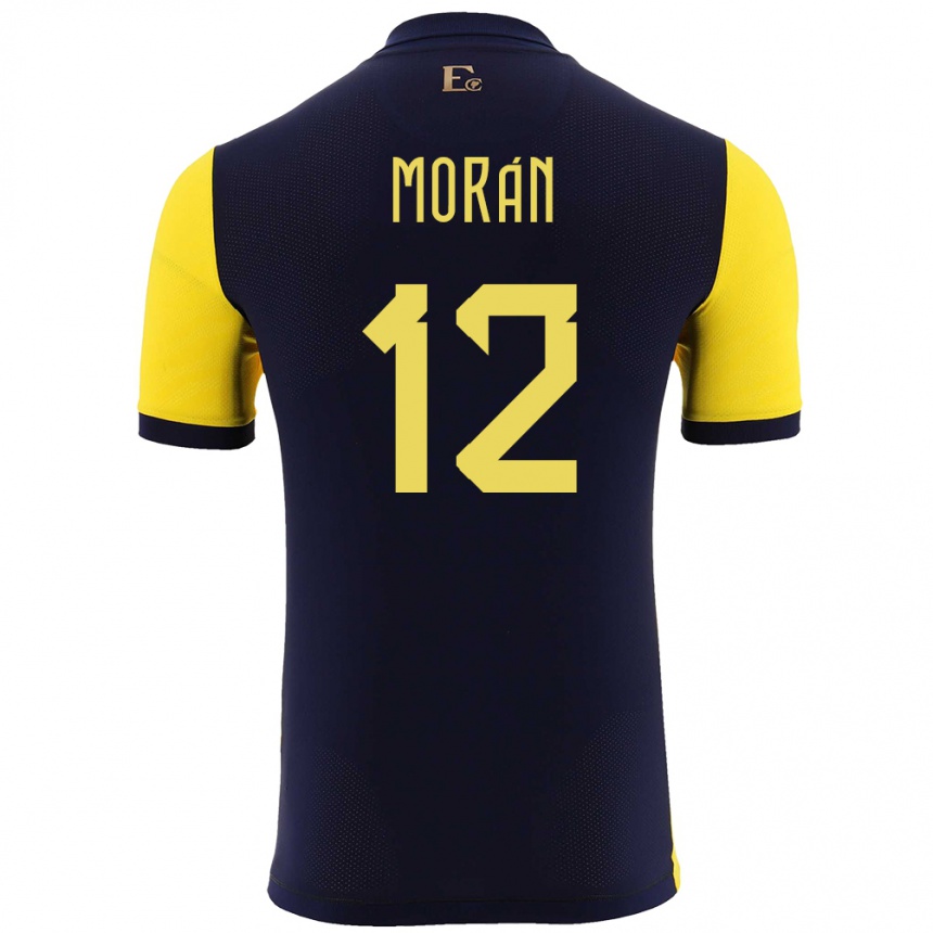 Kids Football Ecuador Andrea Moran #12 Yellow Home Jersey 24-26 T-Shirt Za