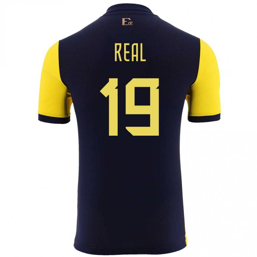 Kids Football Ecuador Kerlly Real #19 Yellow Home Jersey 24-26 T-Shirt Za