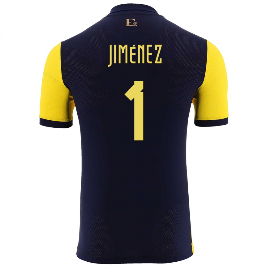 Kids Football Ecuador Tony Jimenez #1 Yellow Home Jersey 24-26 T-Shirt Za