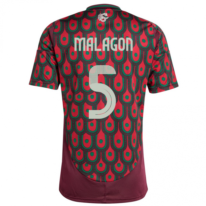 Kids Football Mexico Luis Malagon #5 Maroon Home Jersey 24-26 T-Shirt Za