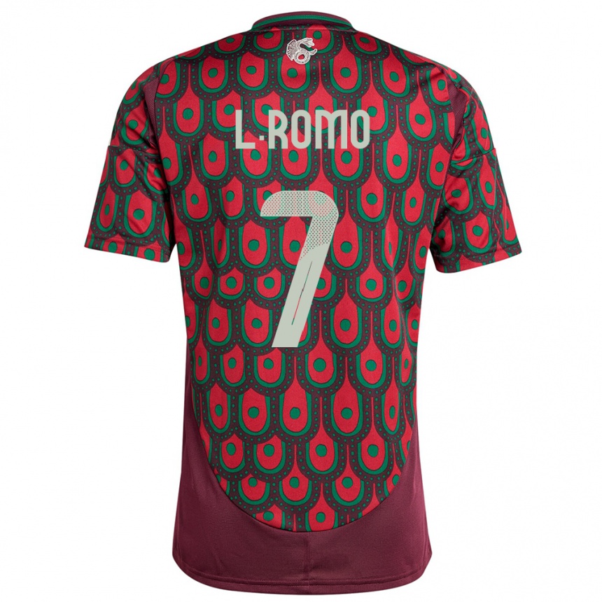 Kids Football Mexico Luis Romo #7 Maroon Home Jersey 24-26 T-Shirt Za