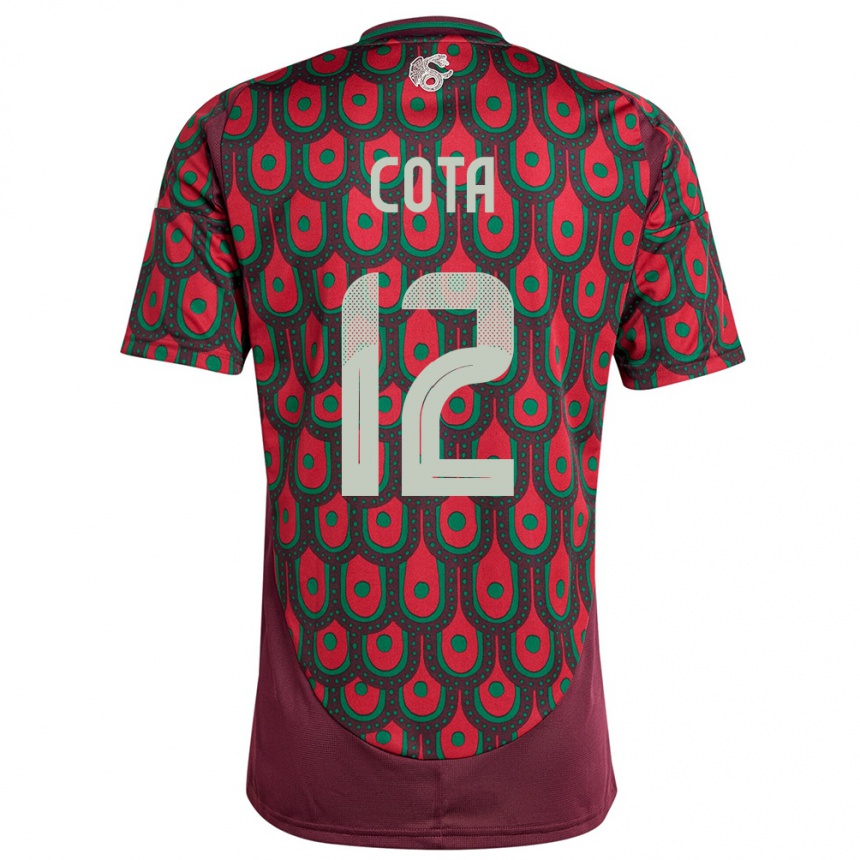 Kids Football Mexico Rodolfo Cota #12 Maroon Home Jersey 24-26 T-Shirt Za