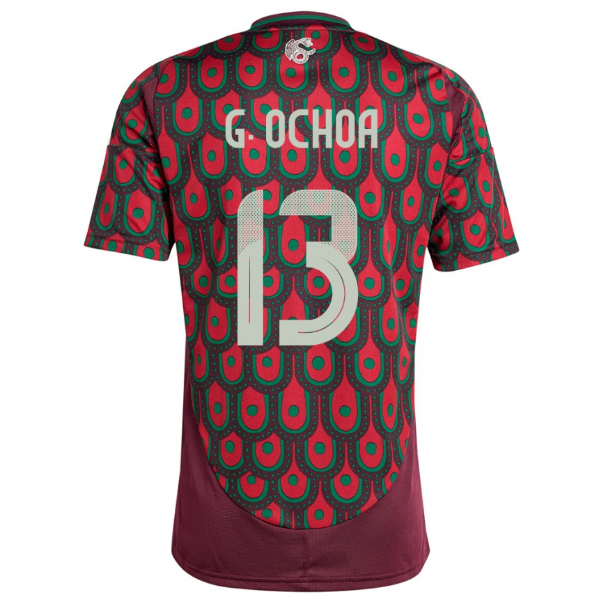 Kids Football Mexico Guillermo Ochoa #13 Maroon Home Jersey 24-26 T-Shirt Za