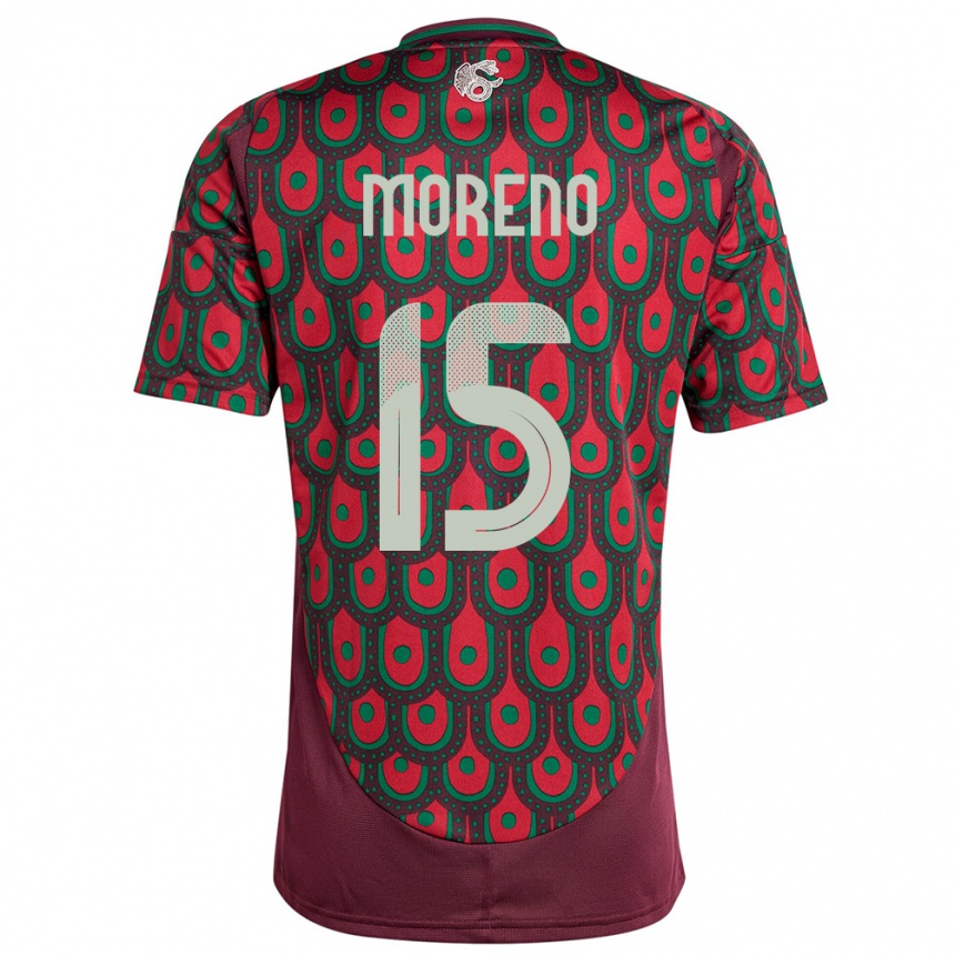 Kids Football Mexico Hector Moreno #15 Maroon Home Jersey 24-26 T-Shirt Za