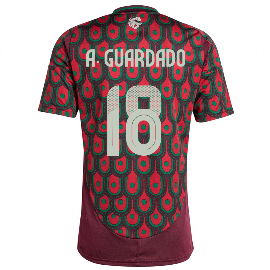 Kids Football Mexico Andres Guardado #18 Maroon Home Jersey 24-26 T-Shirt Za