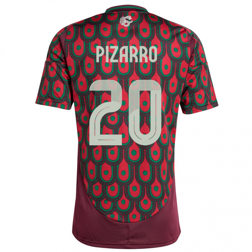 Kids Football Mexico Rodolfo Pizarro #20 Maroon Home Jersey 24-26 T-Shirt Za