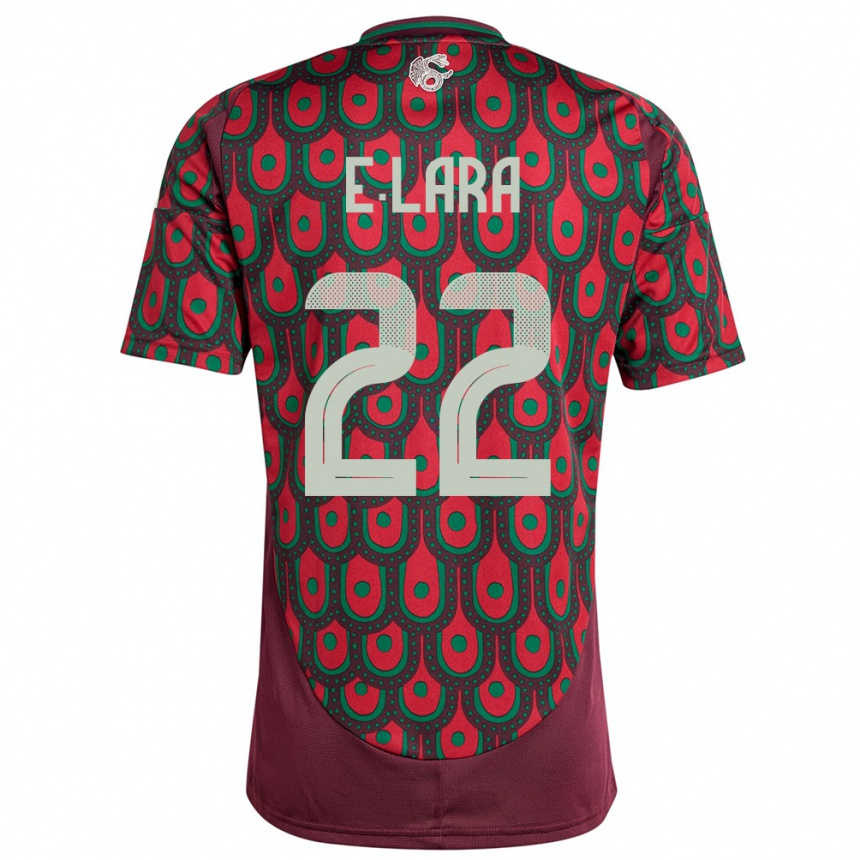 Kids Football Mexico Emilio Lara #22 Maroon Home Jersey 24-26 T-Shirt Za