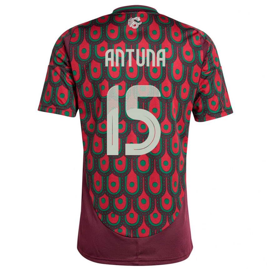 Kids Football Mexico Uriel Antuna #15 Maroon Home Jersey 24-26 T-Shirt Za