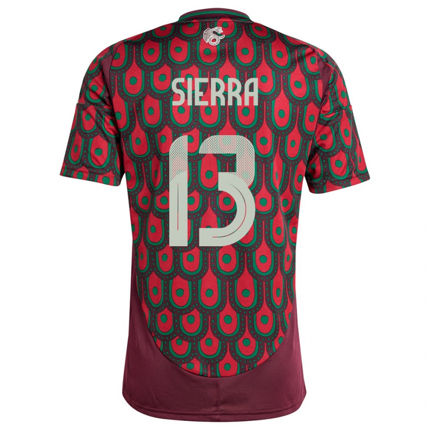 Kids Football Mexico Bianca Sierra #13 Maroon Home Jersey 24-26 T-Shirt Za