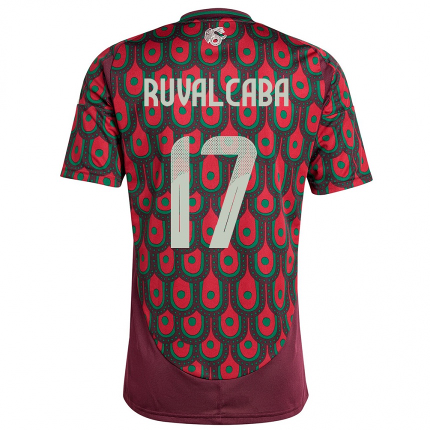 Kids Football Mexico Jorge Ruvalcaba #17 Maroon Home Jersey 24-26 T-Shirt Za