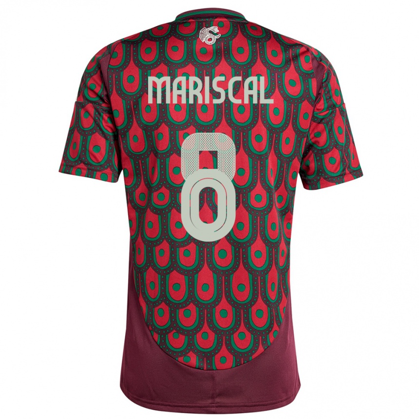 Kids Football Mexico Salvador Mariscal #8 Maroon Home Jersey 24-26 T-Shirt Za