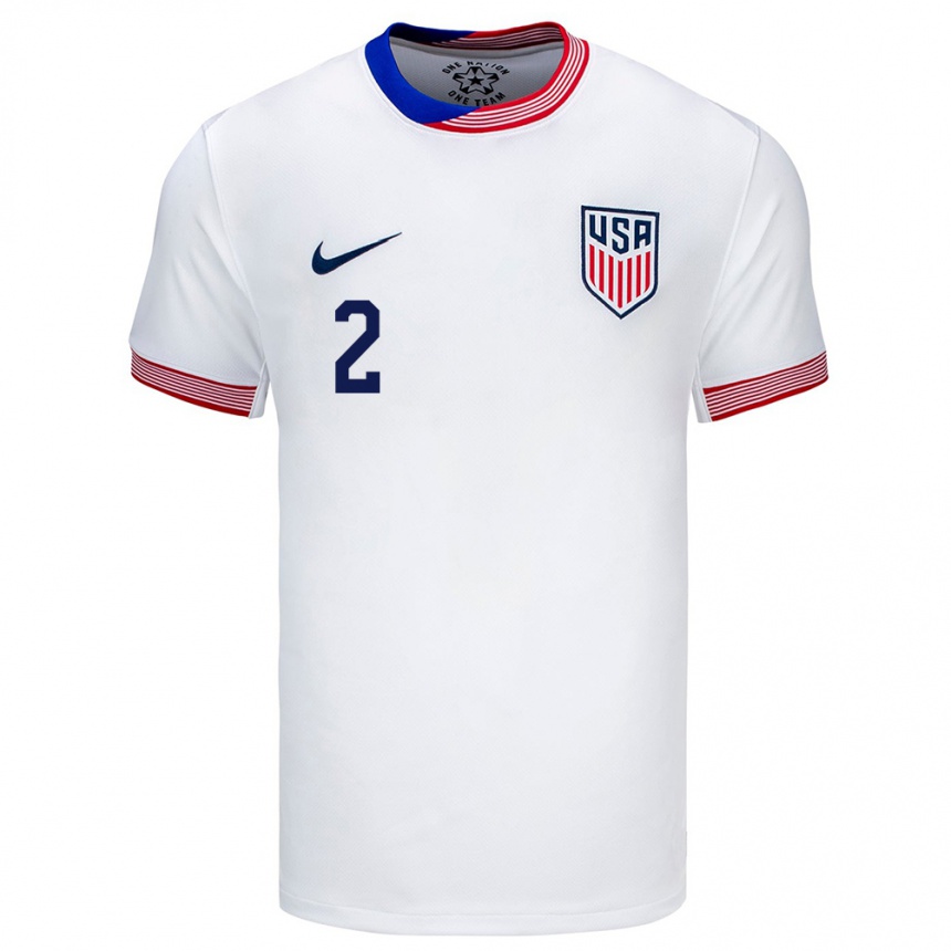 Kids Football United States Cameron Carter-Vickers #2 White Home Jersey 24-26 T-Shirt Za