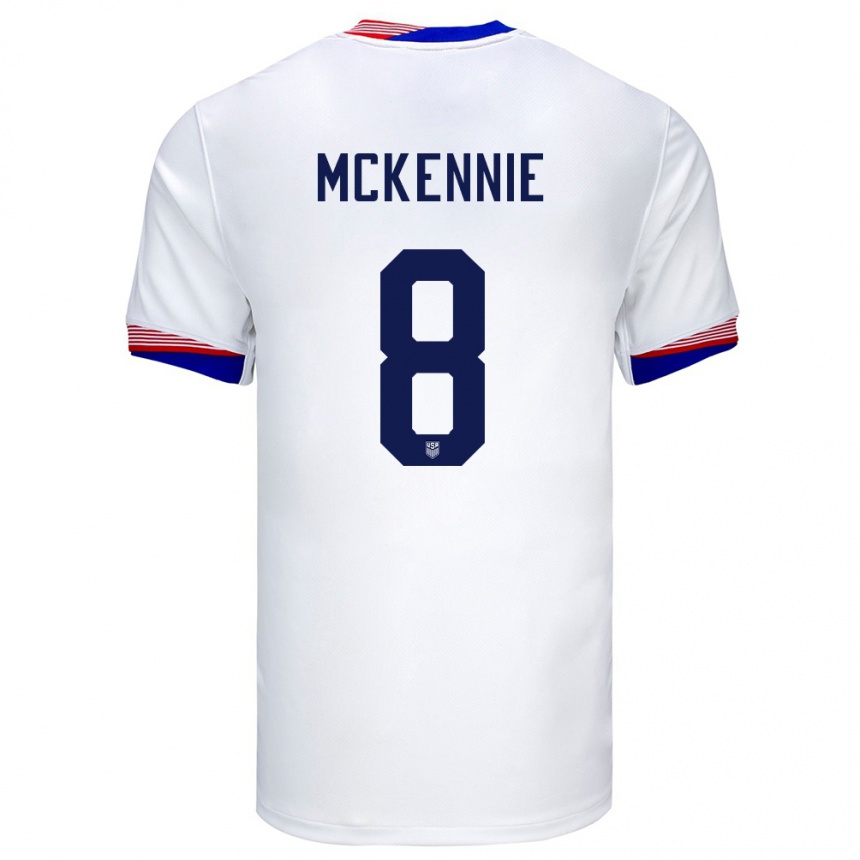 Kids Football United States Weston Mckennie #8 White Home Jersey 24-26 T-Shirt Za