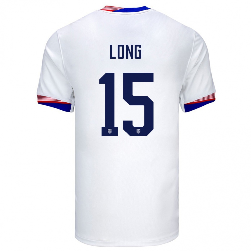 Kids Football United States Aaron Long #15 White Home Jersey 24-26 T-Shirt Za