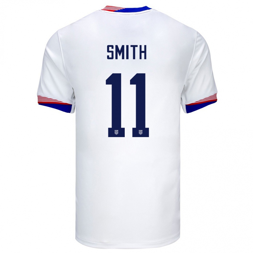 Kids Football United States Sophia Smith #11 White Home Jersey 24-26 T-Shirt Za