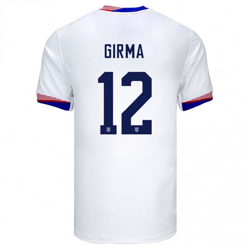 Kids Football United States Naomi Girma #12 White Home Jersey 24-26 T-Shirt Za