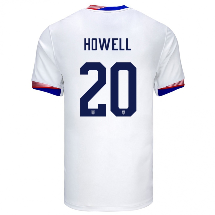 Kids Football United States Jaelin Howell #20 White Home Jersey 24-26 T-Shirt Za