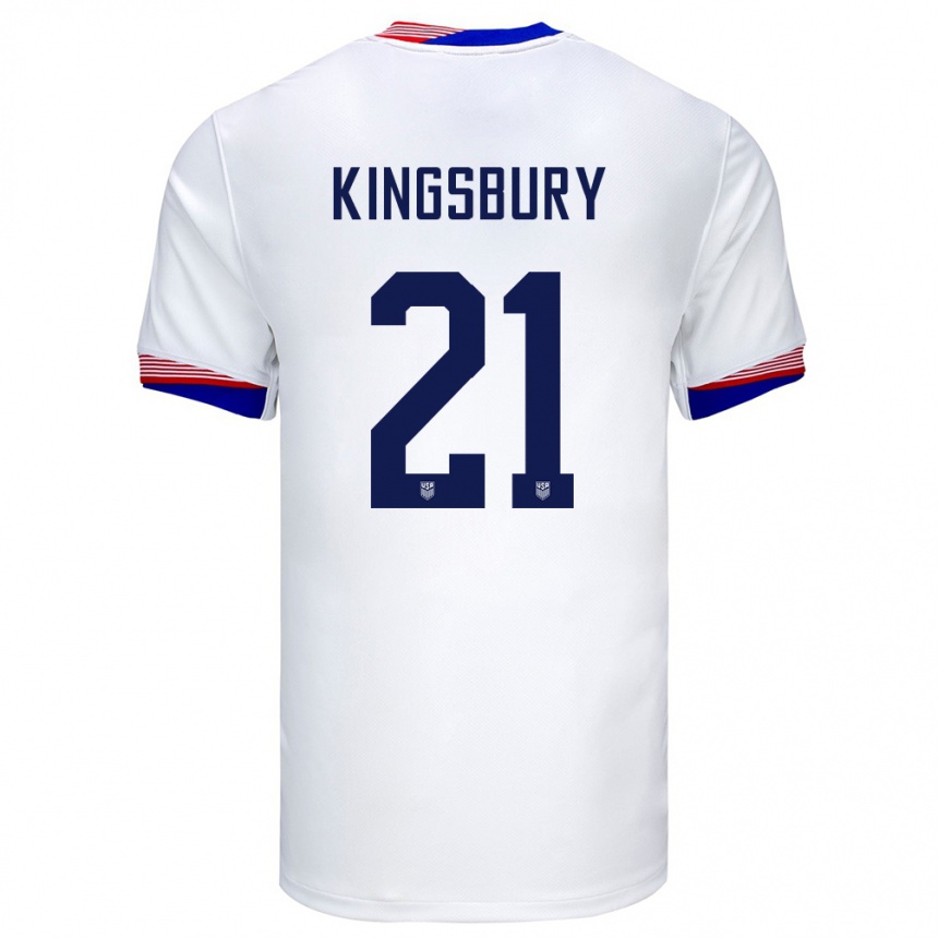 Kids Football United States Aubrey Kingsbury #21 White Home Jersey 24-26 T-Shirt Za