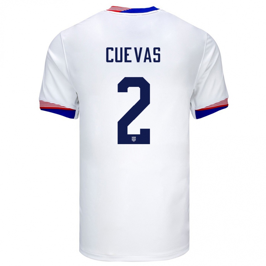 Kids Football United States Mauricio Cuevas #2 White Home Jersey 24-26 T-Shirt Za