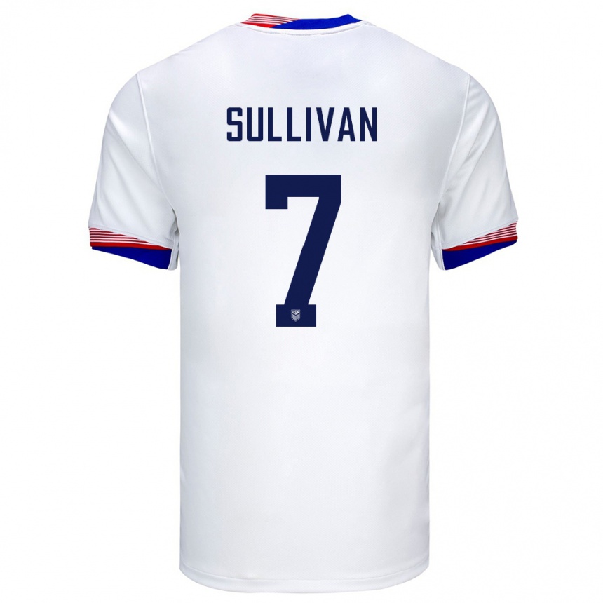 Kids Football United States Quinn Sullivan #7 White Home Jersey 24-26 T-Shirt Za