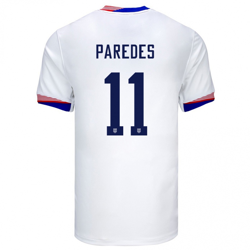 Kids Football United States Kevin Paredes #11 White Home Jersey 24-26 T-Shirt Za