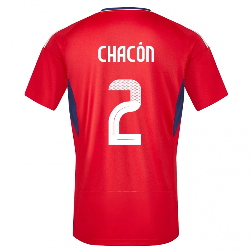 Kids Football Costa Rica Daniel Chacon #2 Red Home Jersey 24-26 T-Shirt Za