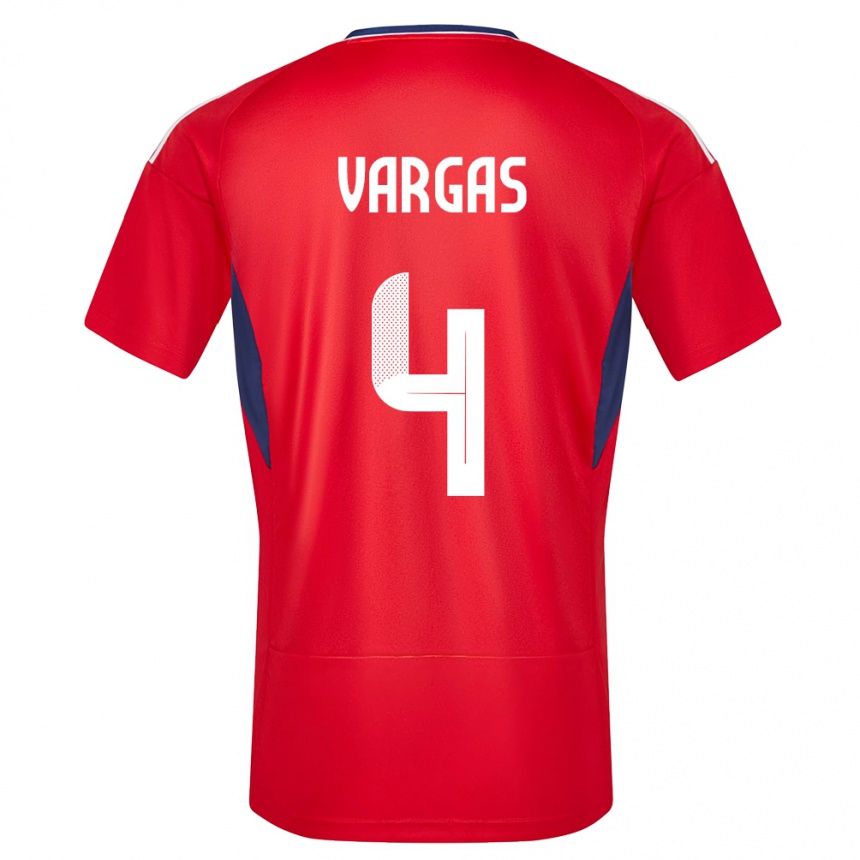 Kids Football Costa Rica Juan Pablo Vargas #4 Red Home Jersey 24-26 T-Shirt Za