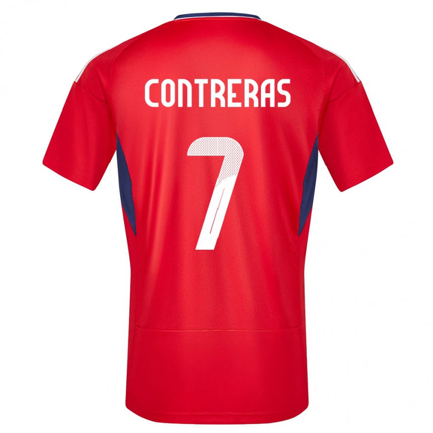 Kids Football Costa Rica Anthony Contreras #7 Red Home Jersey 24-26 T-Shirt Za