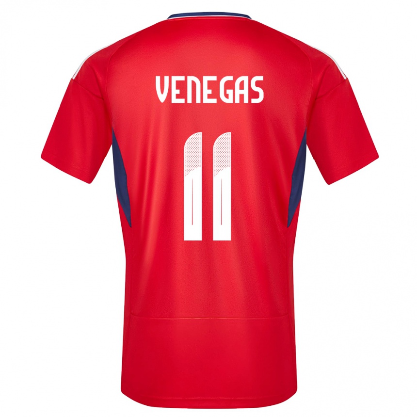 Kids Football Costa Rica Johan Venegas #11 Red Home Jersey 24-26 T-Shirt Za