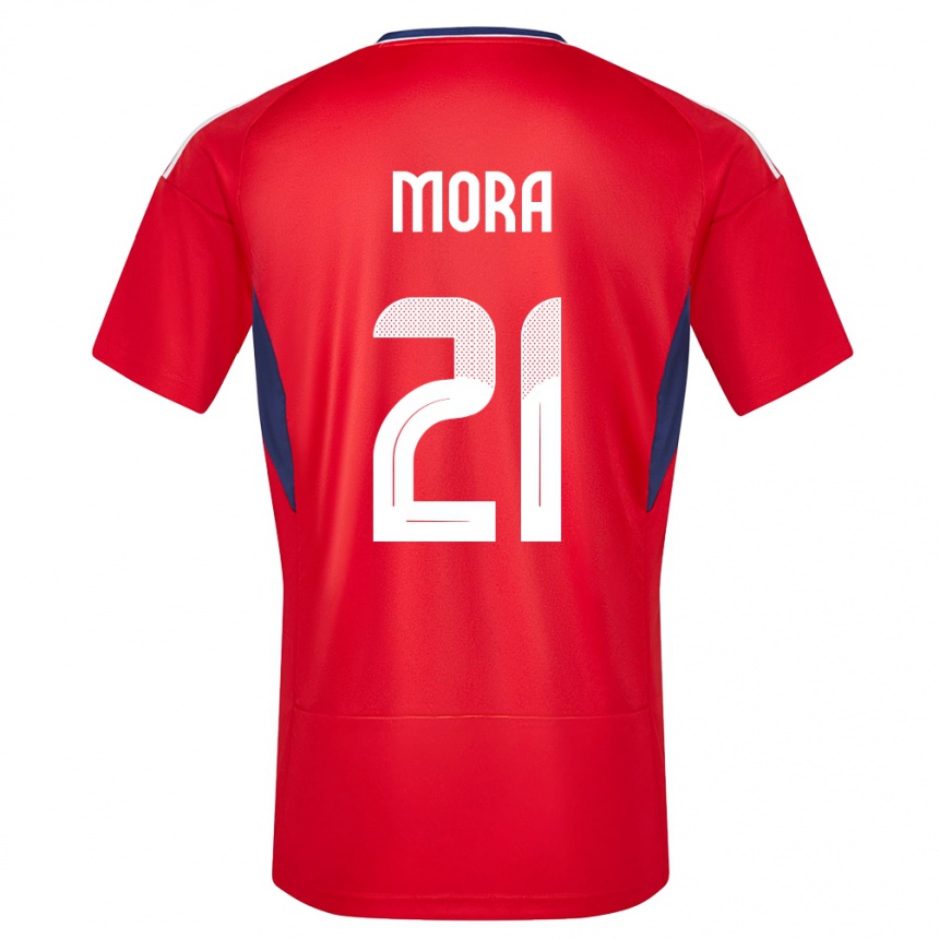 Kids Football Costa Rica Carlos Mora #21 Red Home Jersey 24-26 T-Shirt Za