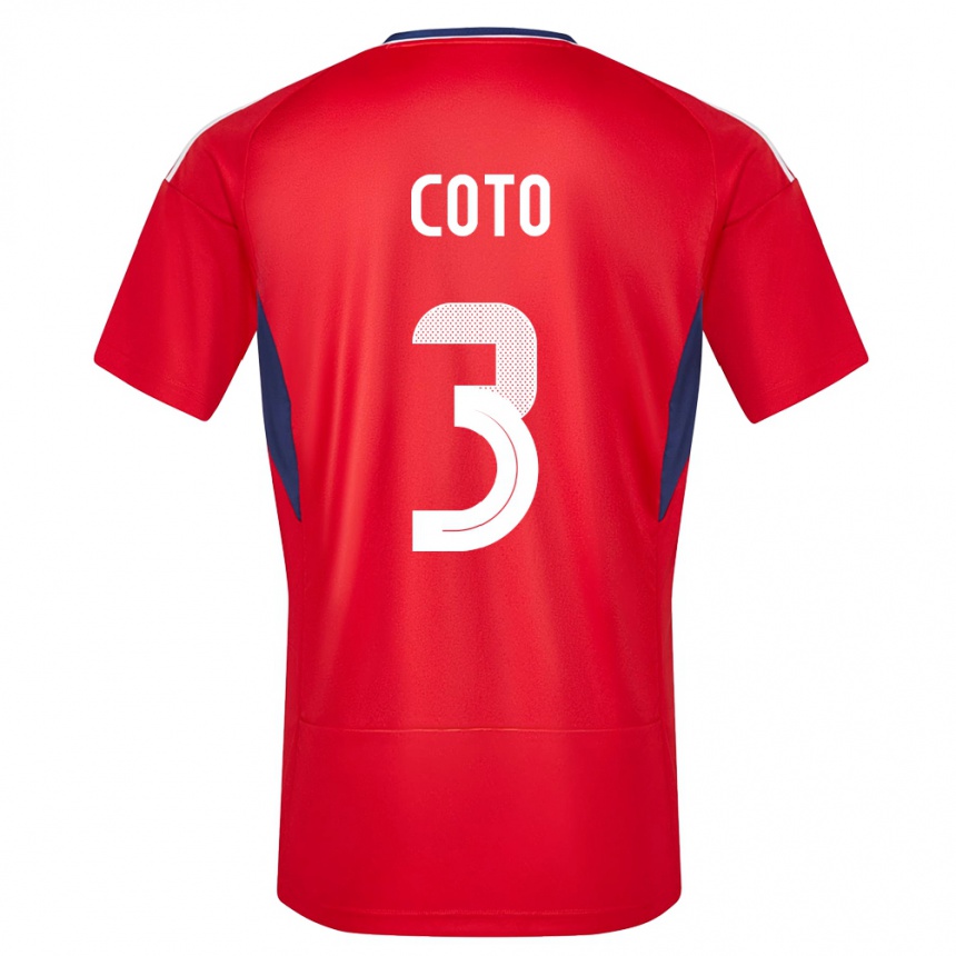 Kids Football Costa Rica Maria Coto #3 Red Home Jersey 24-26 T-Shirt Za