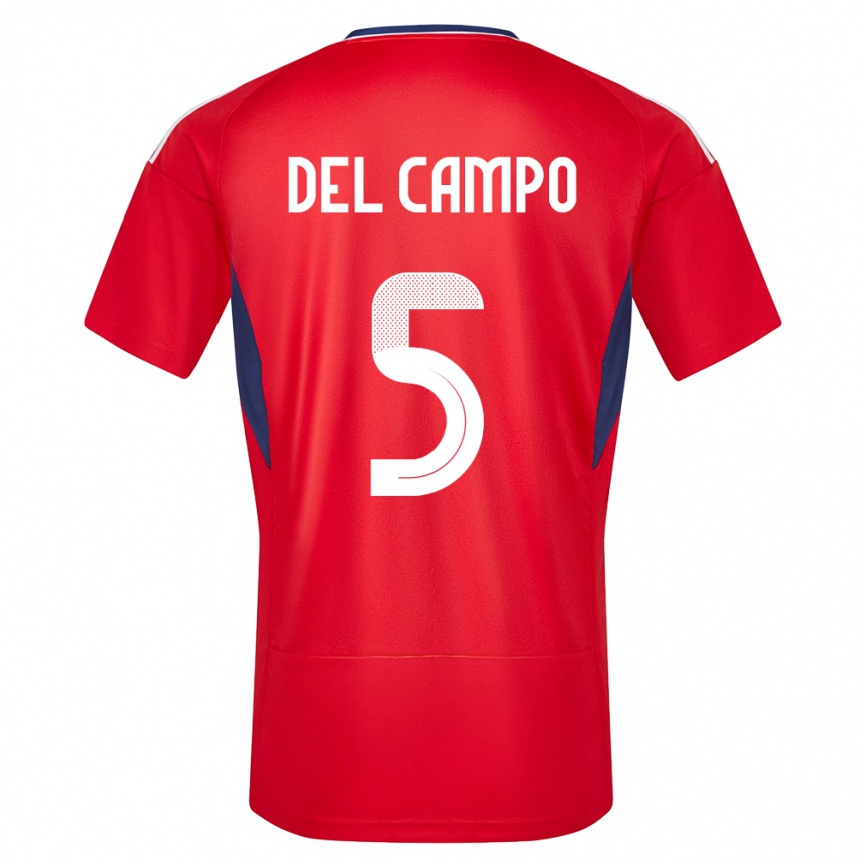 Kids Football Costa Rica Valeria Del Campo #5 Red Home Jersey 24-26 T-Shirt Za