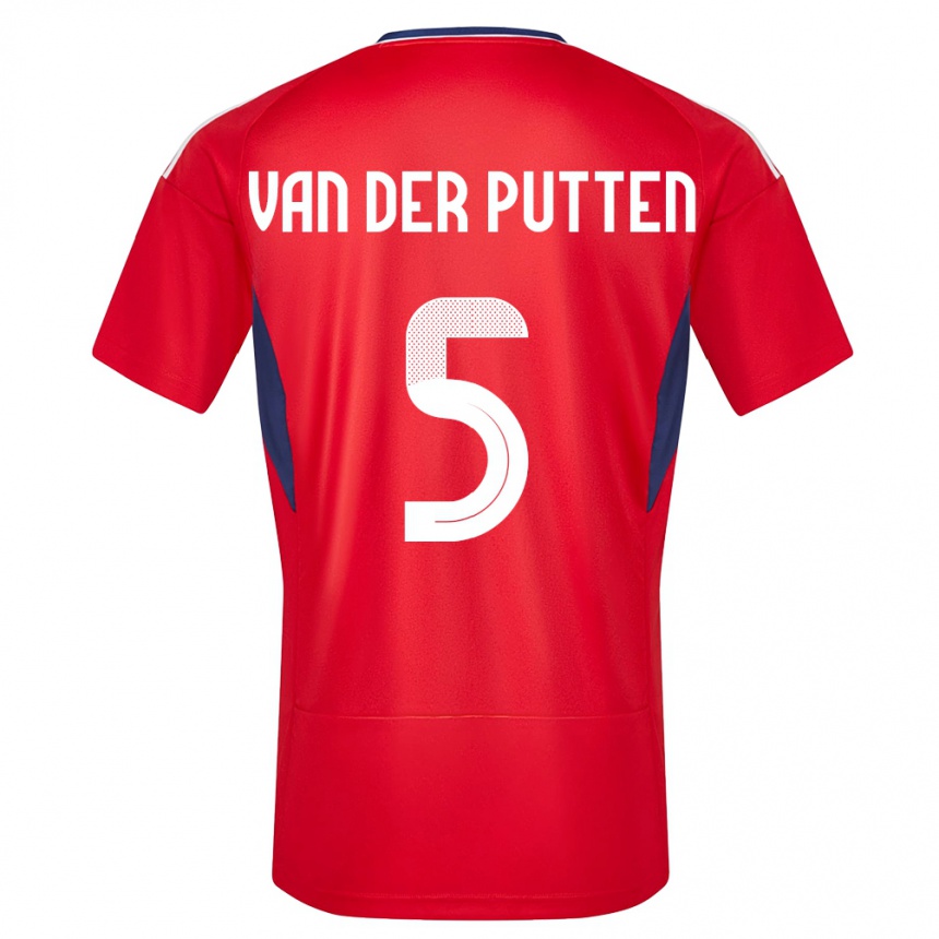 Kids Football Costa Rica Santiago Van Der Putten #5 Red Home Jersey 24-26 T-Shirt Za