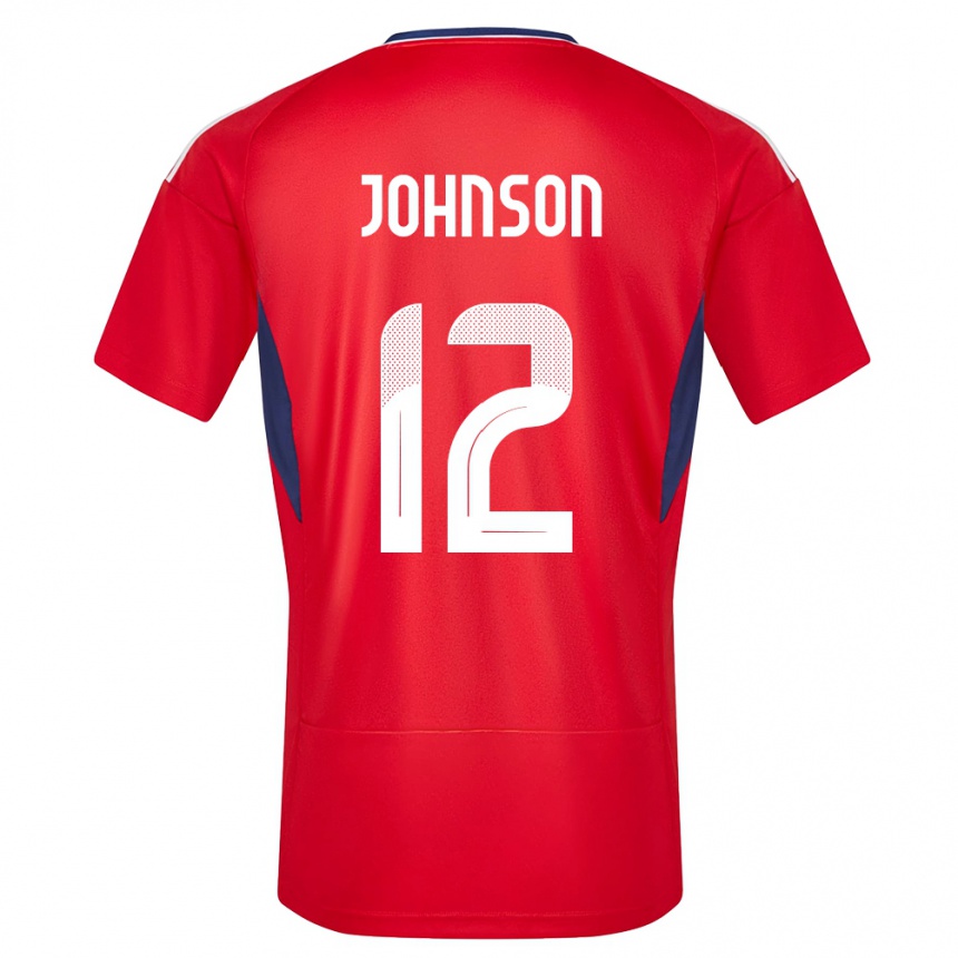 Kids Football Costa Rica Shawn Johnson #12 Red Home Jersey 24-26 T-Shirt Za